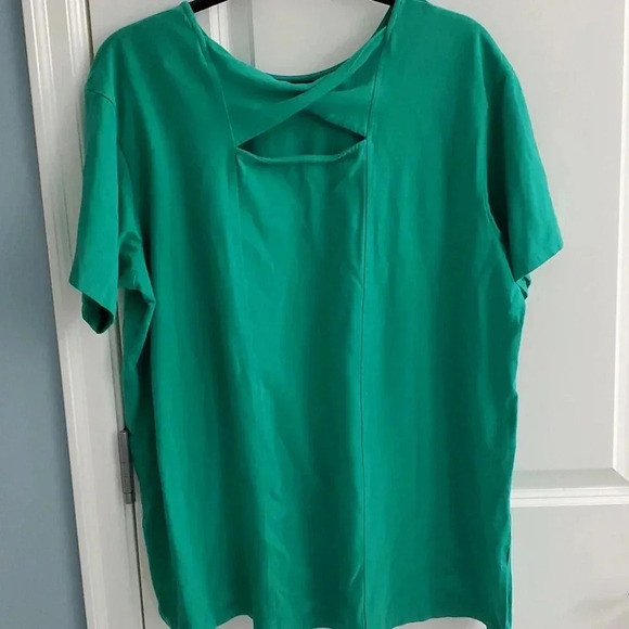 Denim & Co 2 key hole back tops - Picture 3 of 12